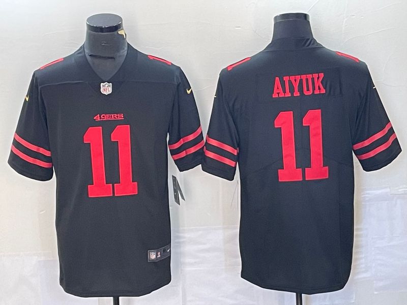 Men San Francisco 49ers #11 Aiyuk Black 2023 Nike Vapor Limited NFL Jersey